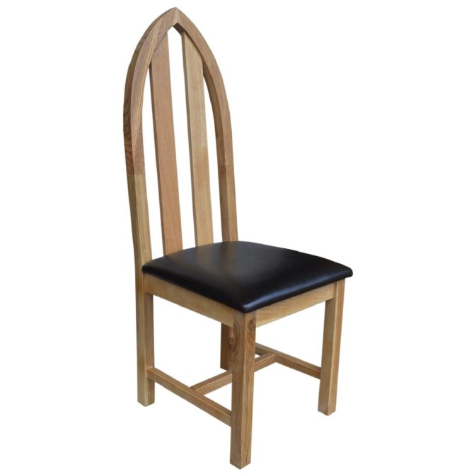 Cathedral Oak Arch Top Chair 