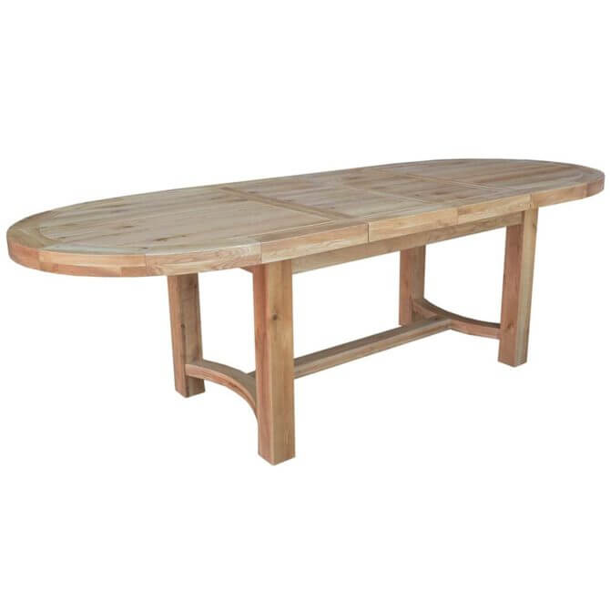 Pine and Oak Cathedral Oak Oval 1800mm Extending Table