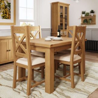 Coburn Oak 1250-1750mm Butterfly Extending Table
