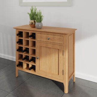 Alton Oak Wine Cabinet