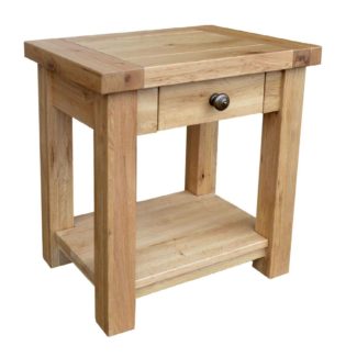 Pine and Oak Cathedral Oak 1 Drawer Lamp Table
