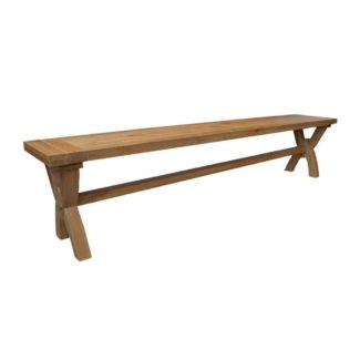 Pine and Oak Cathedral Oak Large Ox Bow Bench