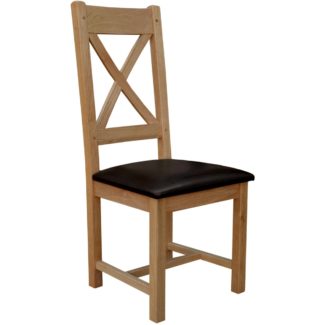 Cathedral Oak Cross Back Chair 
