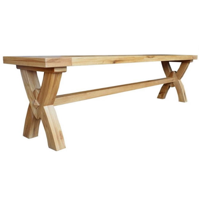 Cathedral Oak Small Ox Bow Bench 
