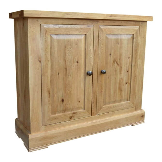 Pine and Oak Cathedral Oak 2 Door Cupboard