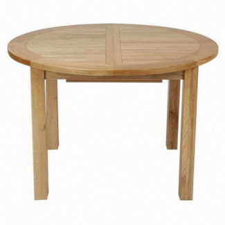 Cathedral Oak Round Extending Dining Table 