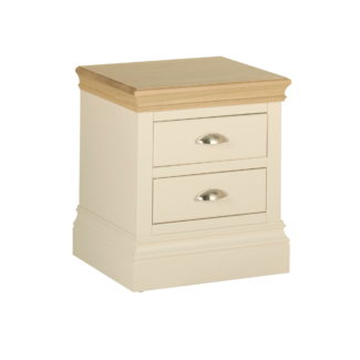Coral Painted 2 Drawer Bedside