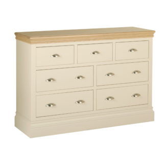 Coral Painted 3 Over 4 Chest of Drawers