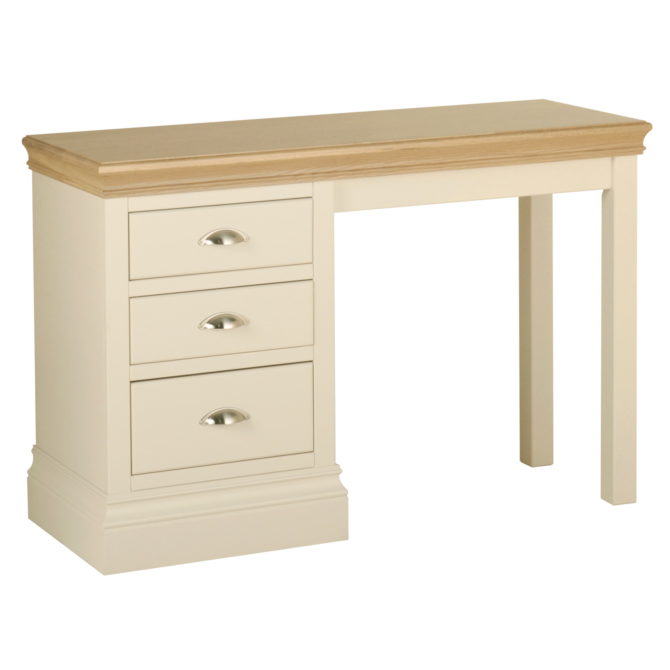 Coral Painted Single Pedestal Dressing Table 