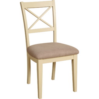Coral Painted Cross Back Dining Chair 