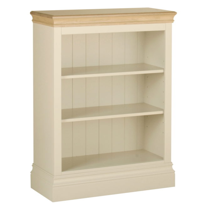 Pine and Oak Coral Painted 3Ft Bookcase