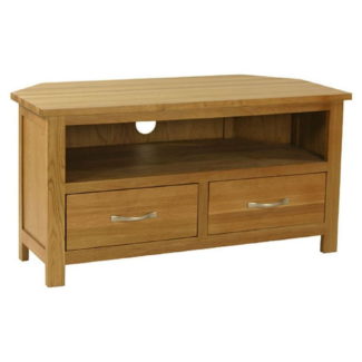 Classic Oak Corner TV Unit