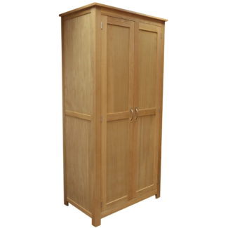 Pine and Oak Classic Oak 2 Door Full Hang Wardrobe