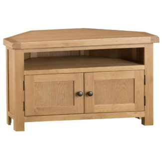 Pine and Oak Coburn Oak Corner TV Unit, 2 Doors