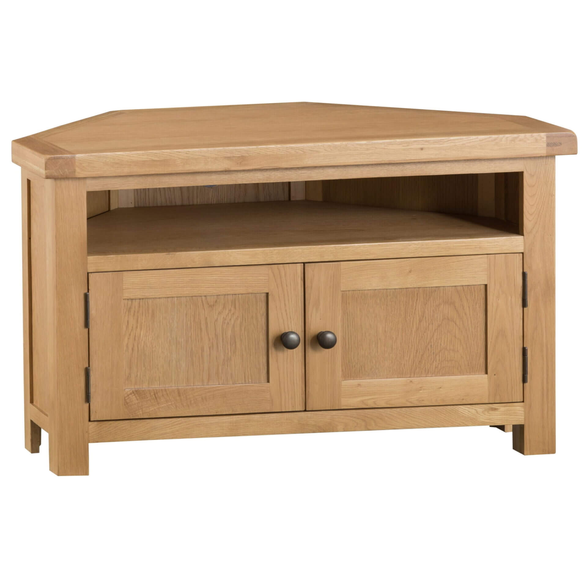 Coburn Oak Corner TV Unit 2 Doors Pine and Oak