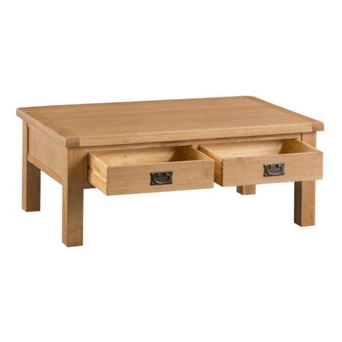 Coburn Oak Large Coffee Table with Drawers 