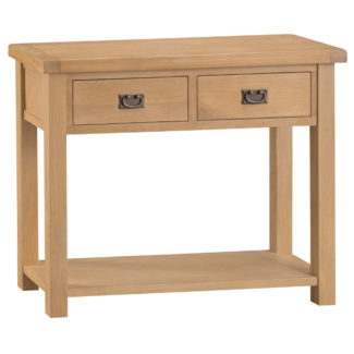 Coburn Oak Medium 2 Drawer Console Table