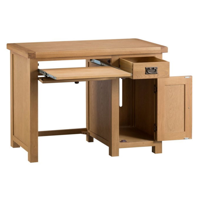 Coburn Oak Single Pedestal Computer Desk 