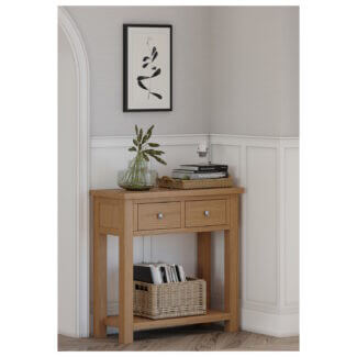 Dorchester Oak 2 Drawer Console Table