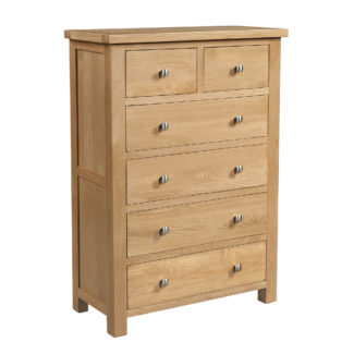 Pine and Oak Dorchester Oak 2 Over 4 Chest of Drawers