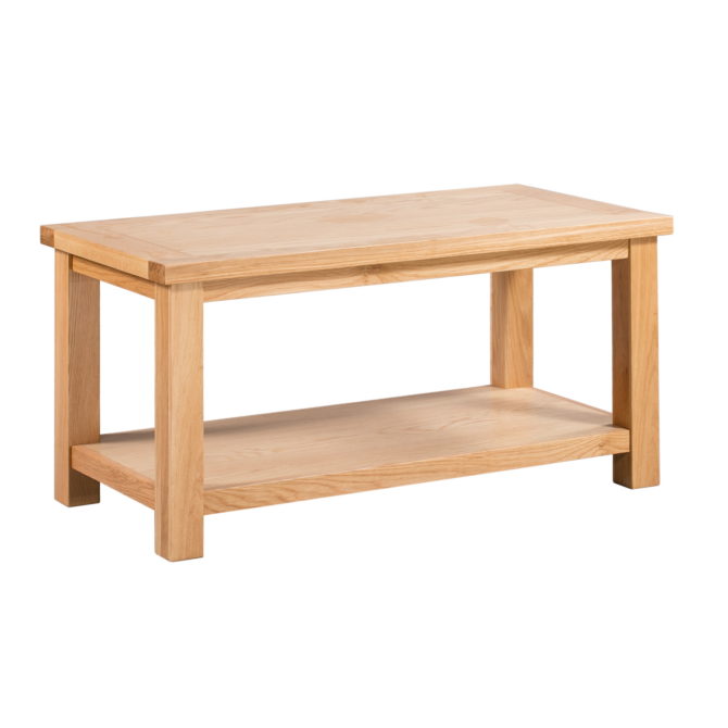 Dorchester Oak Large Coffee Table with Shelf 