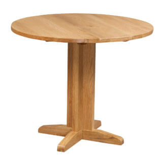 Dorchester Oak Round 900mm Drop Leaf Table