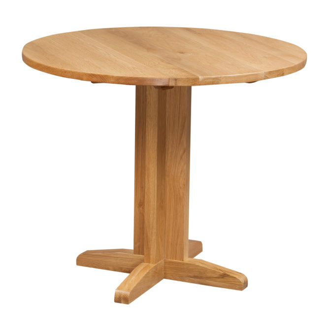 Dorchester Oak Round 900mm Drop Leaf Table 