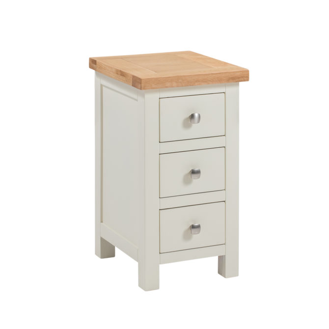 Dorchester Painted Compact 3 Drawer Bedside 