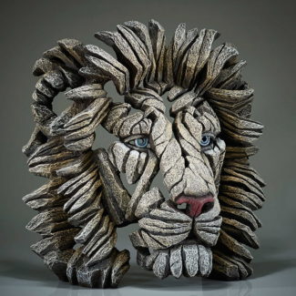 Lion Bust - White