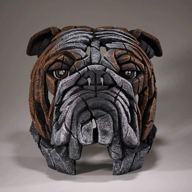 Pine and Oak Bulldog Bust