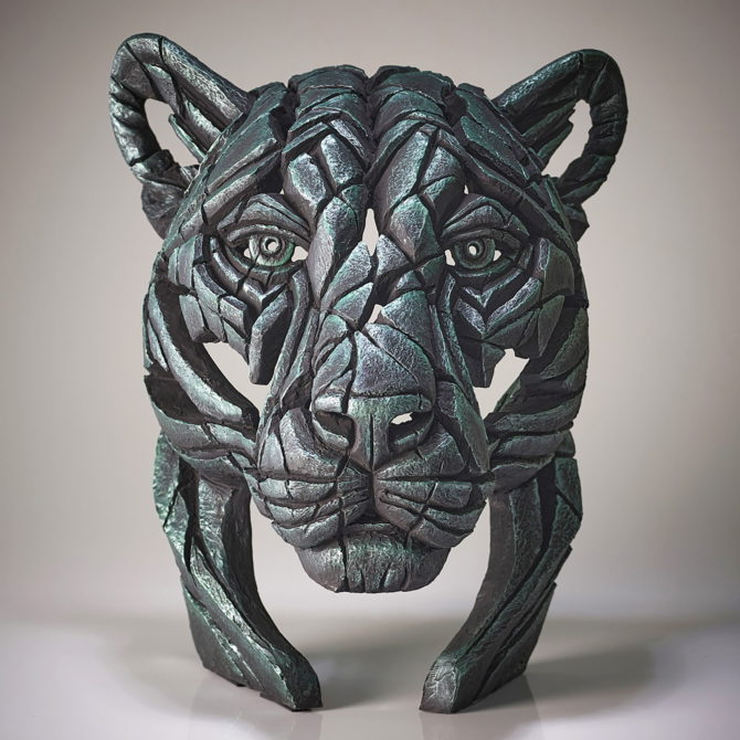 Pine and Oak Panther Bust - Dream Green