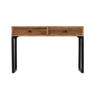 Dakota Reclaimed Wood 2 Drawer Console Table