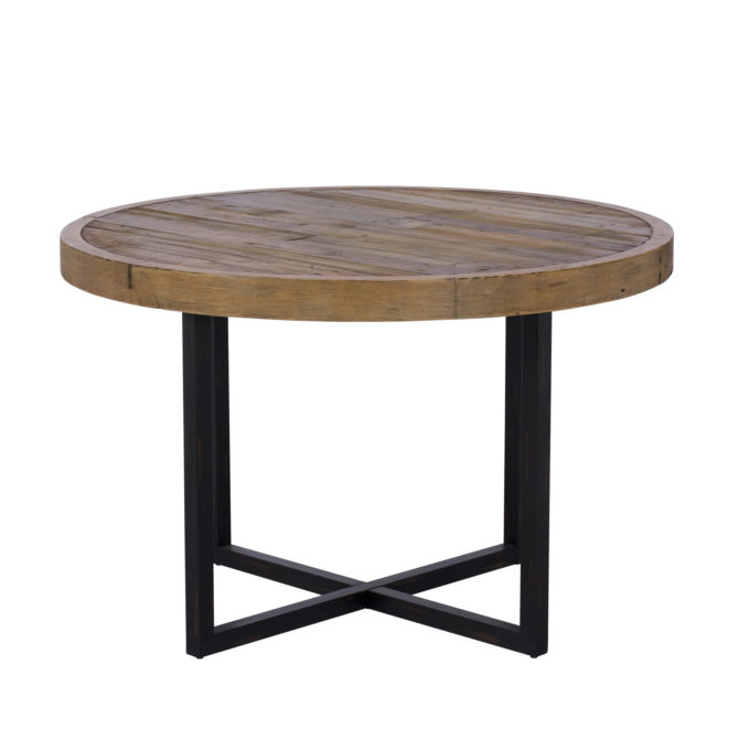 Pine and Oak Dakota Reclaimed Wood 1200mm Round Dining Table