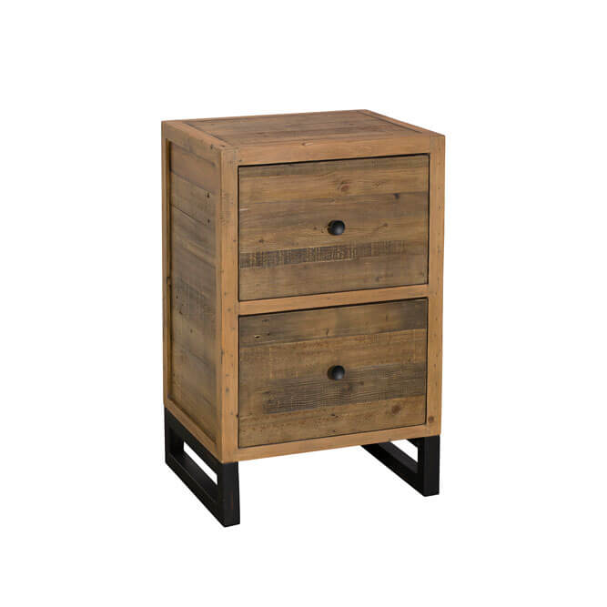 Dakota Reclaimed 2 Drawer Filing Cabinet | Pine and Oak