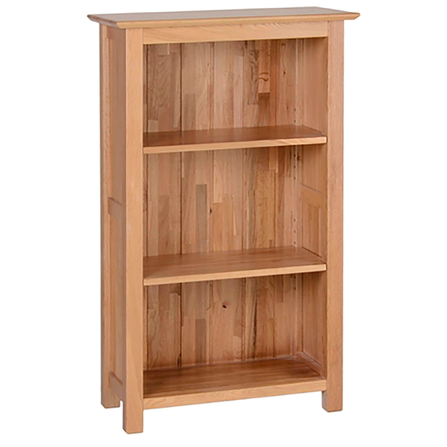 Thame Oak 3′, Narrow Bookcase Pine and Oak