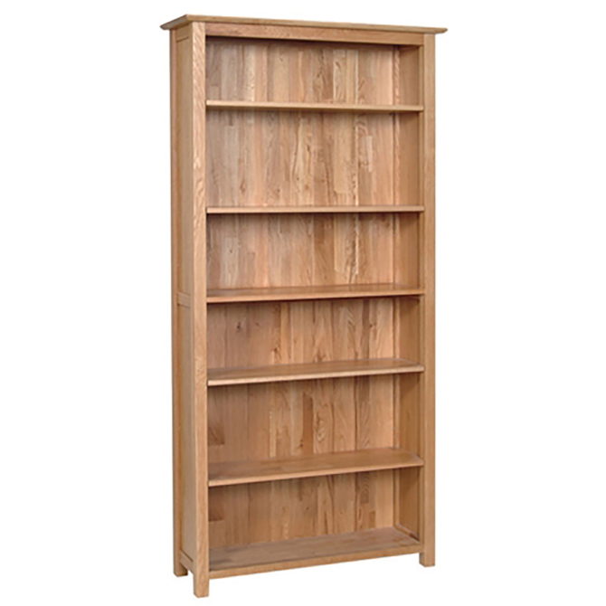 Thame Oak 6 Wide Bookcase Pine And, Six Foot Wide Bookcase