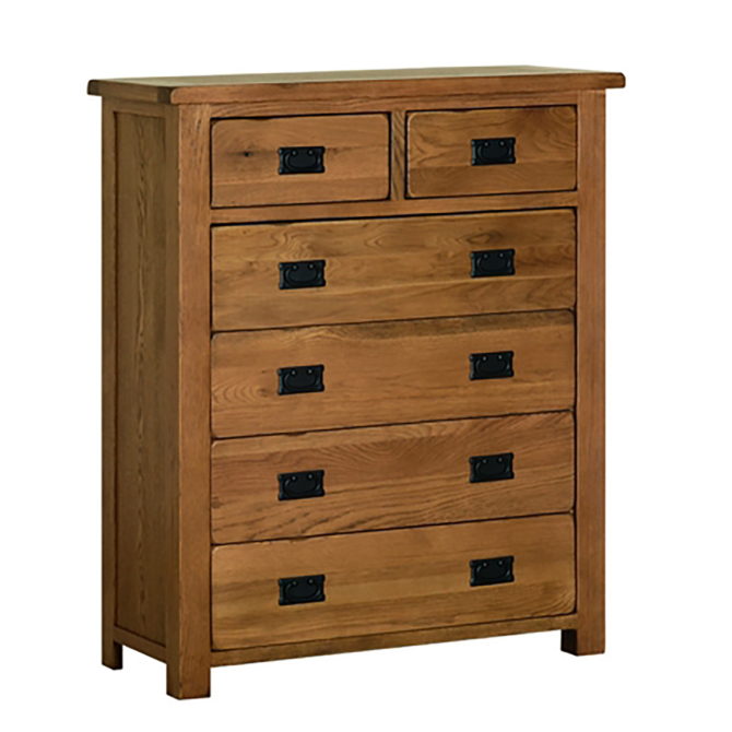 Arbour Oak 2 Over 4 Chest of Drawers 