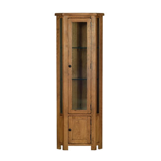 Arbour Oak Corner Display Cabinet 