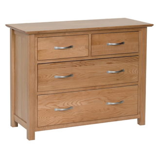 Pine and Oak Thame Oak 2 Over 2 Chest of Drawers