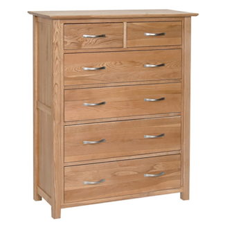 Thame Oak 2 Over 4 Chest of Drawers