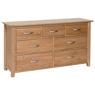 Pine and Oak Thame Oak 3 Over 4 Chest of Drawers