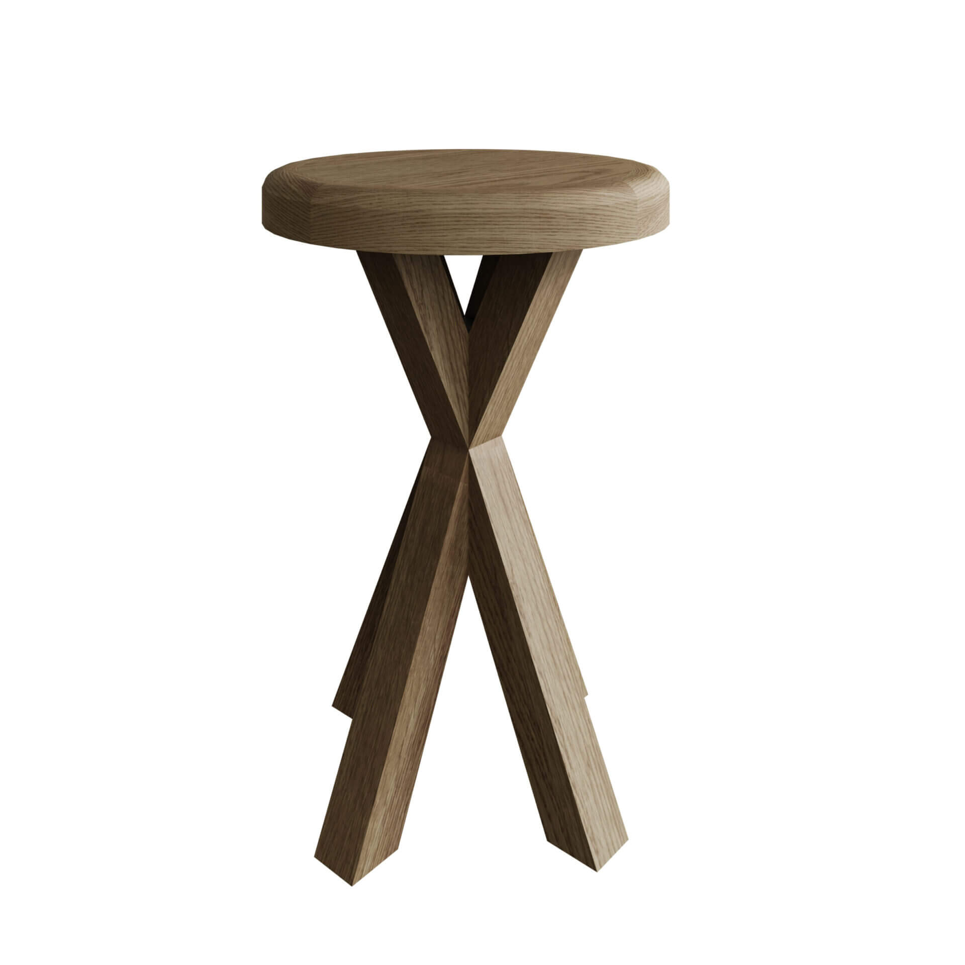 Round pine end table discount
