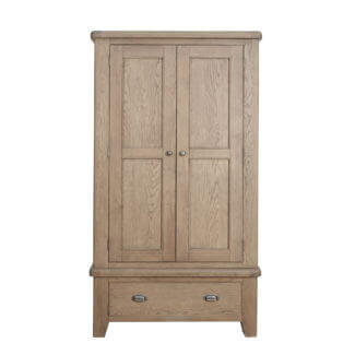 Pine and Oak Holburn Oak 1 Drawer Double Wardrobe