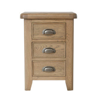 Pine and Oak Holburn Oak 3 Drawer Bedside