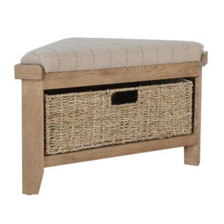 Holburn Oak Corner Hall Bench