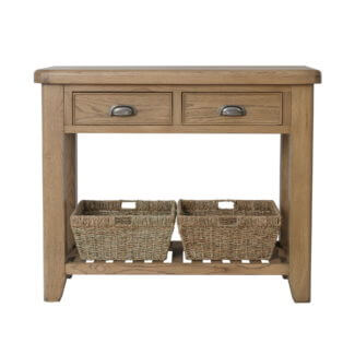 Holburn Oak 2 Drawer Console Table