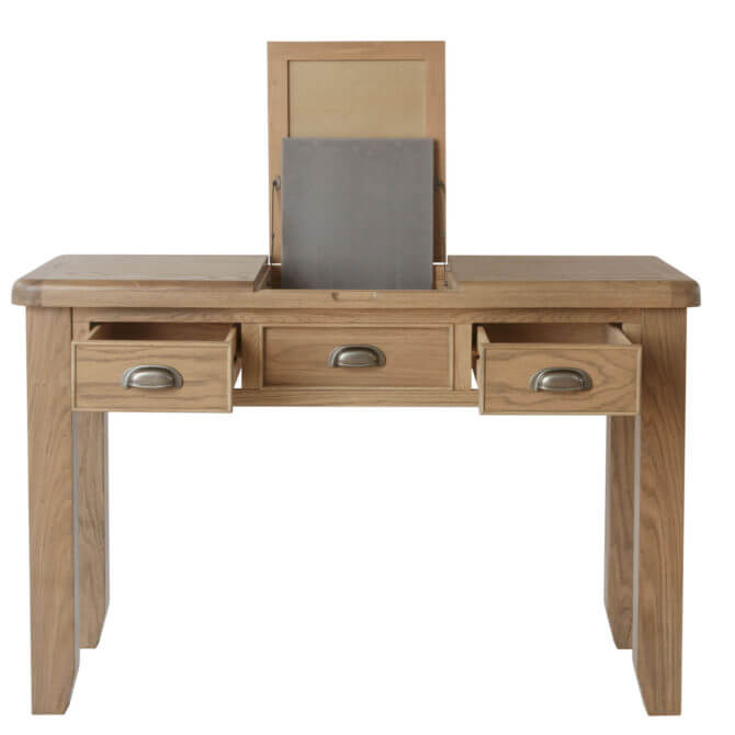 Pine and Oak Holburn Oak 3 Drawer Dressing Table