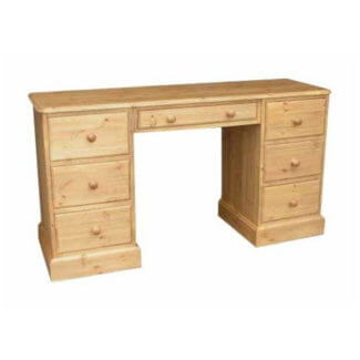 Cottage Pine Double Pedestal Dressing Table