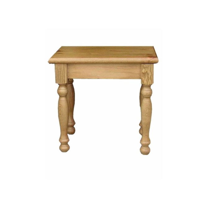 Pine and Oak Cottage Pine Dressing Table Stool, Wooden Top