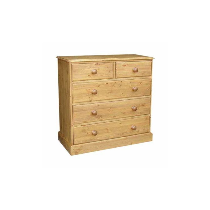 Pine and Oak Cottage Pine 36inches  2 Over 3 Chest of Drawers